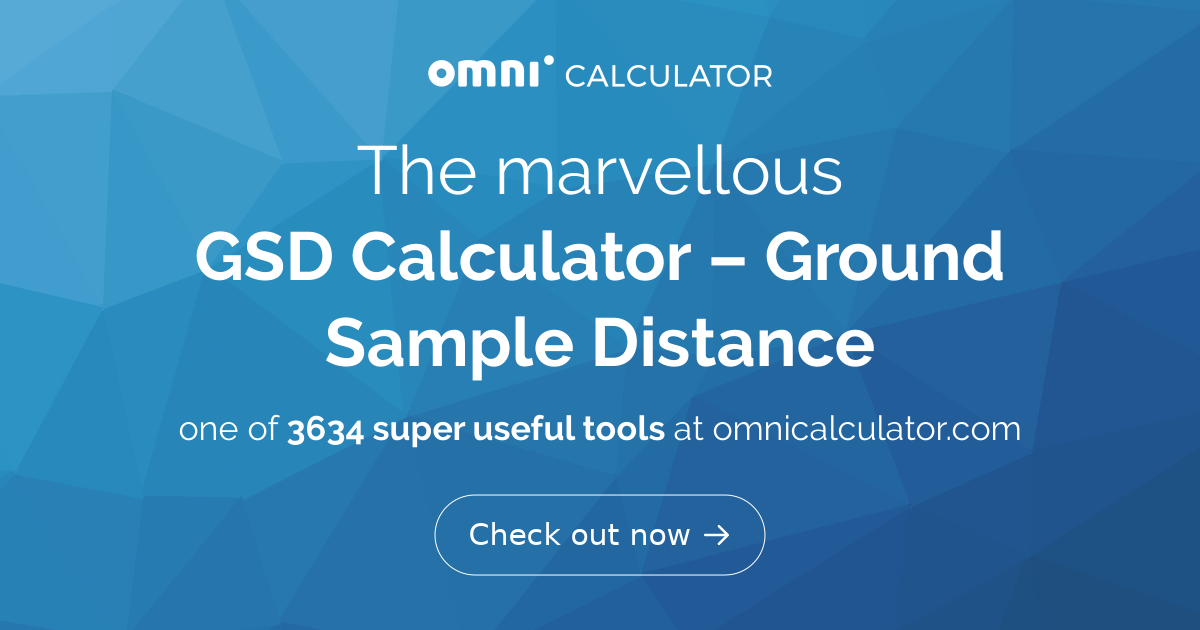 GSD Calculator Ground Sample Distance
