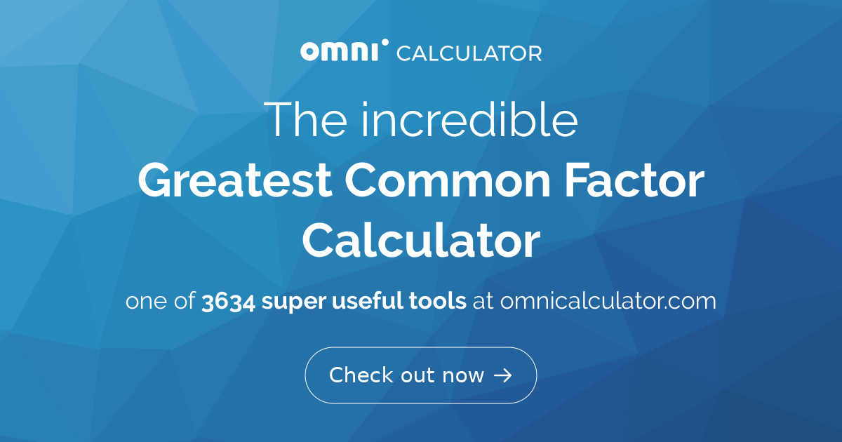 factoring out the greatest common factor calculator