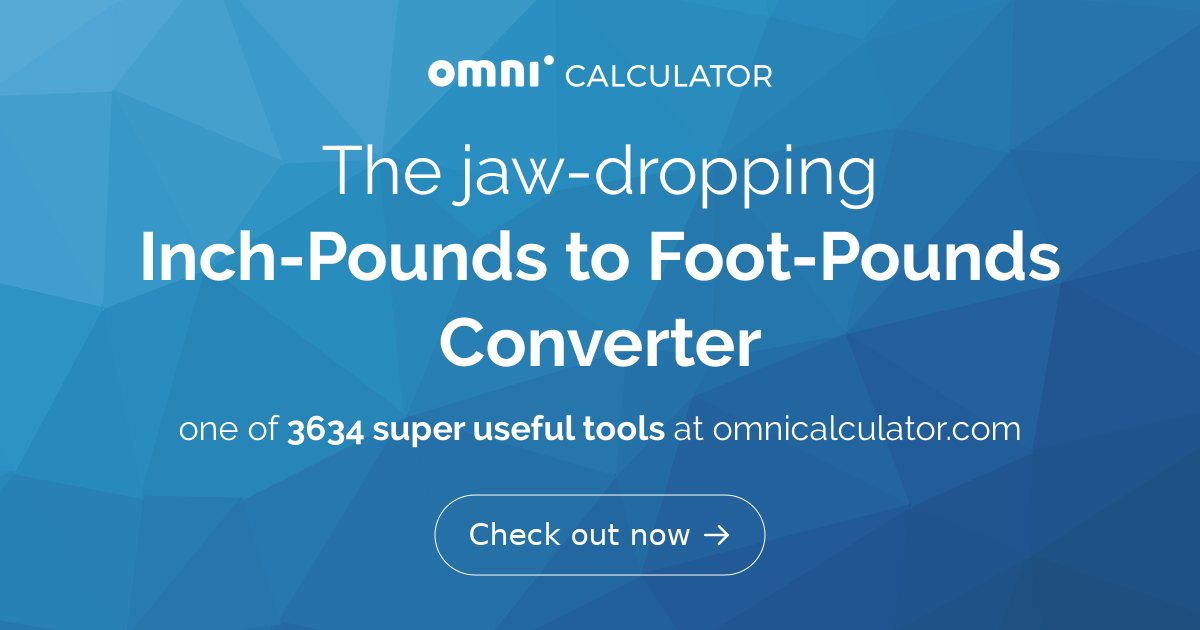 Foot on sale pound calculator