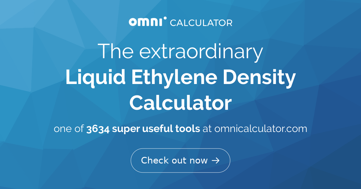 Liquid Ethylene Density Calculator