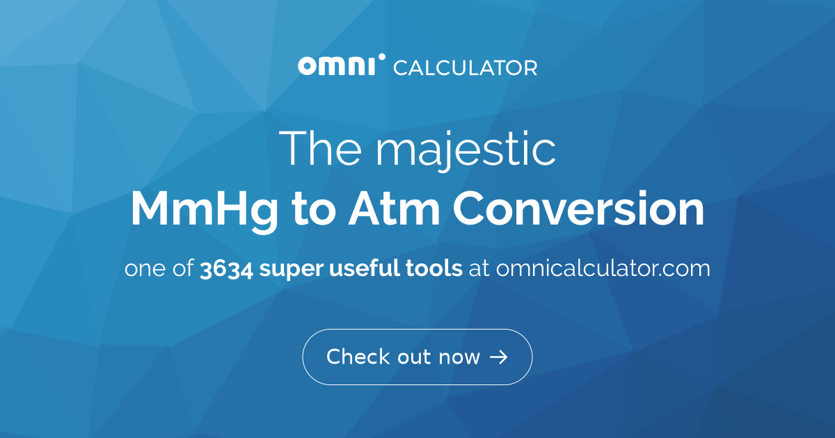 MmHg to Atm Conversion