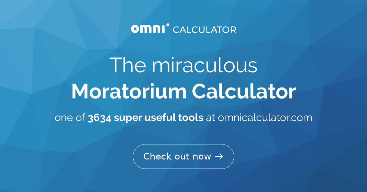 Emi moratorium deals calculator