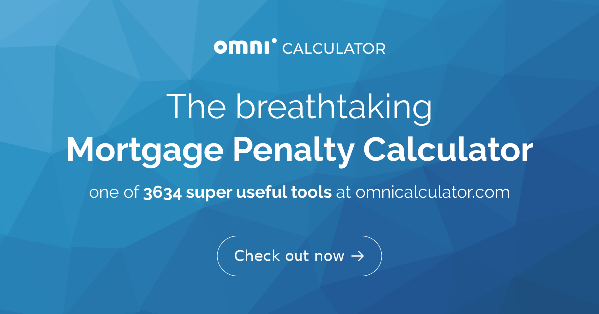 bmo mortgage penalty calculator