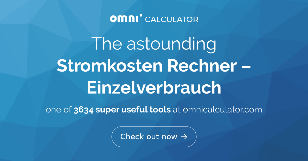 Stromkosten Rechner Einzelverbrauch