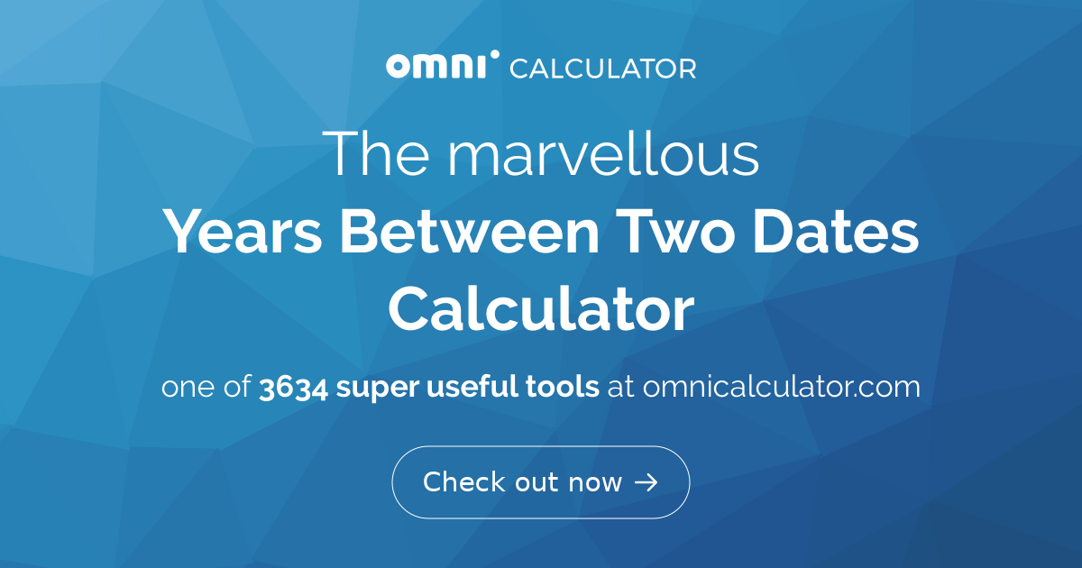 Year calculator deals between two dates