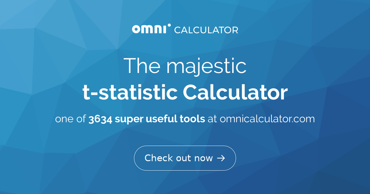 t-statistic Calculator