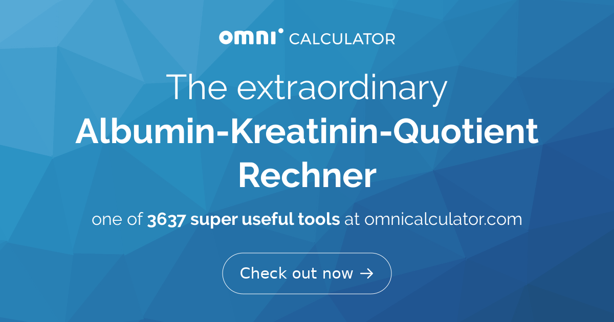 AlbuminKreatininQuotient Rechner