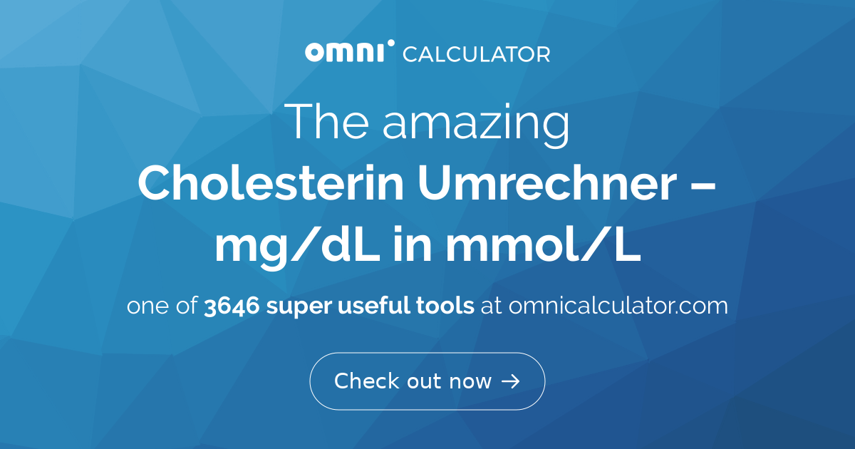 Wie rechne ich mg dl in mmol l um?