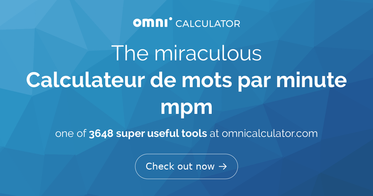 Calculateur de mots par minute Lecture et parole