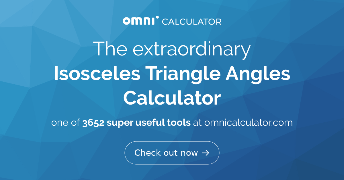 Isosceles Triangle Angles Calculator