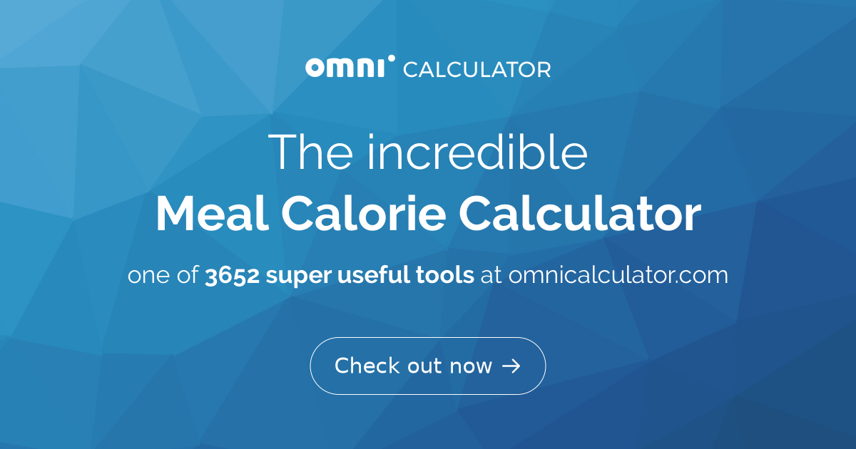 Meal Calorie Calculator