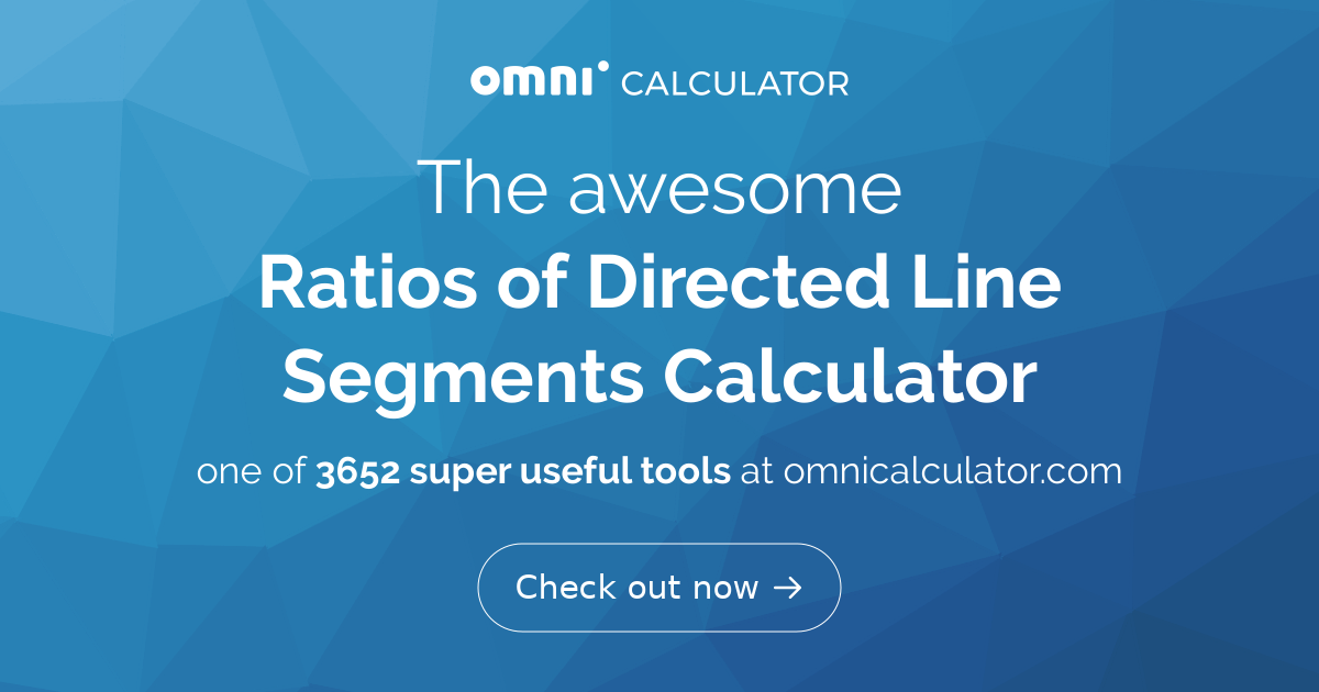 Ratios of Directed Line Segments Calculator