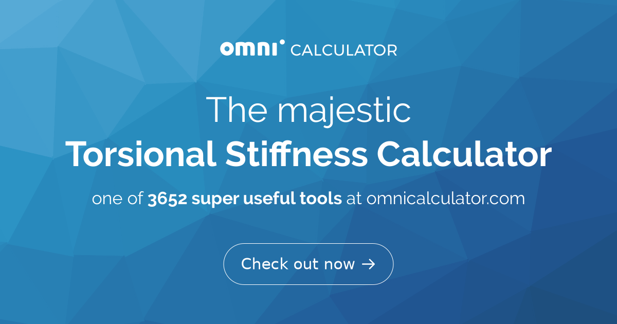 Torsional Stiffness Calculator