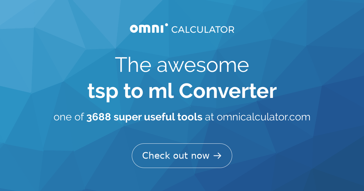1 2 tsp to ml calculator