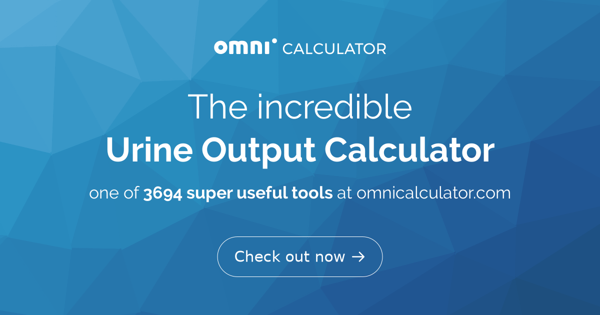 Urine Output Calculator