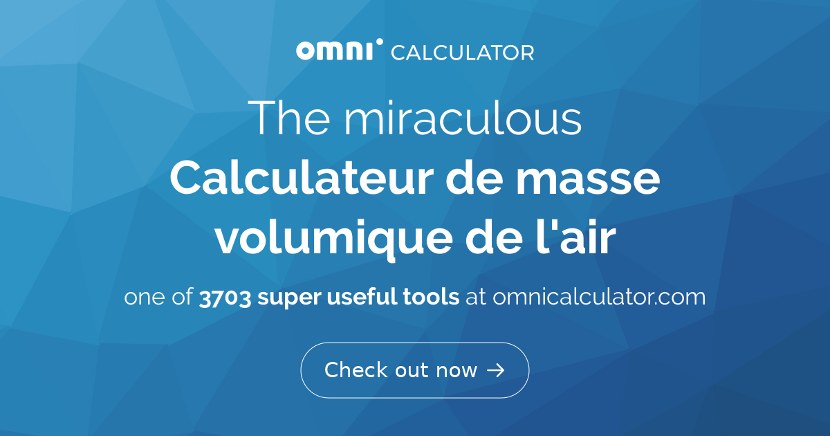 Calculateur de masse volumique de l'air — free download