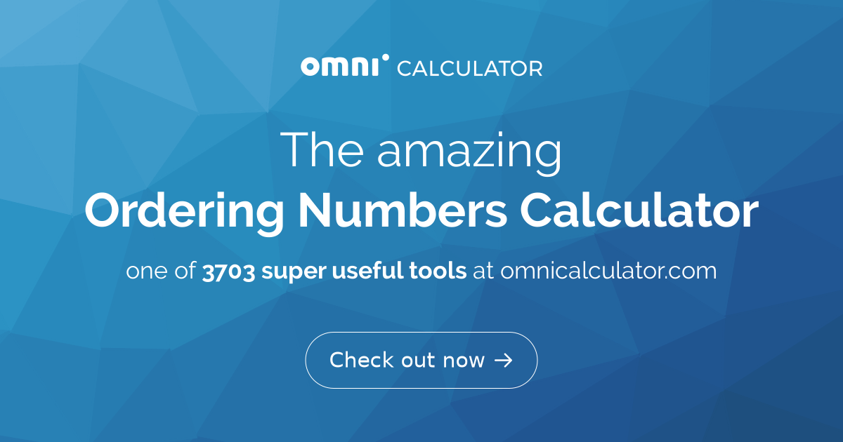 Ordering numbers calculator