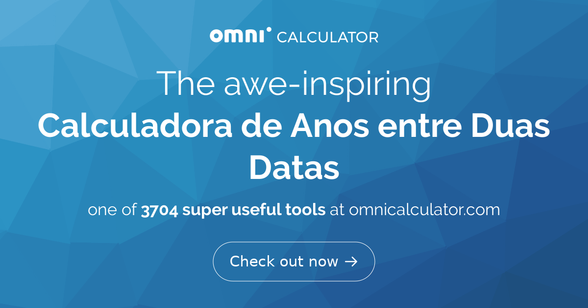 Calculadora de Anos entre Duas Datas