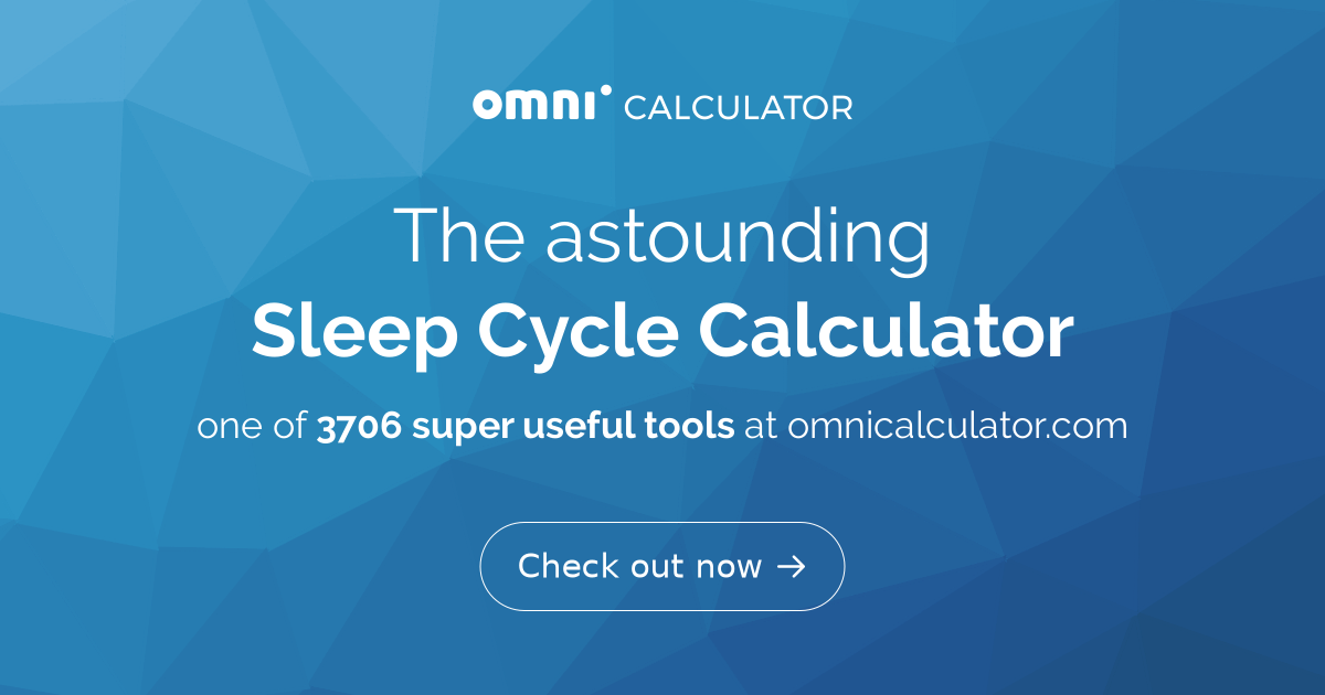 Sleep Cycle Calculator