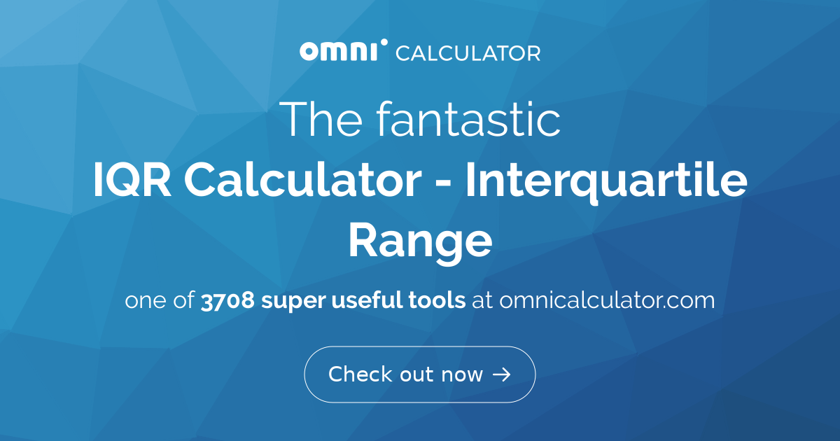 IQR Calculator | Find Interquartile Range