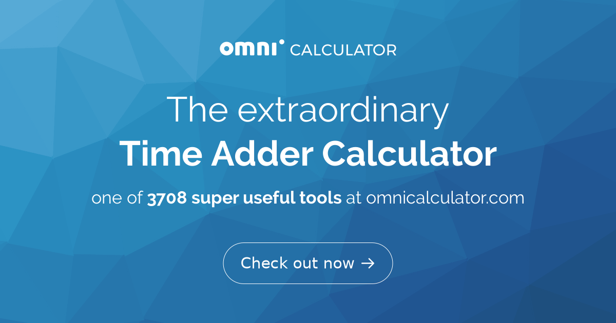 Time adder calculator