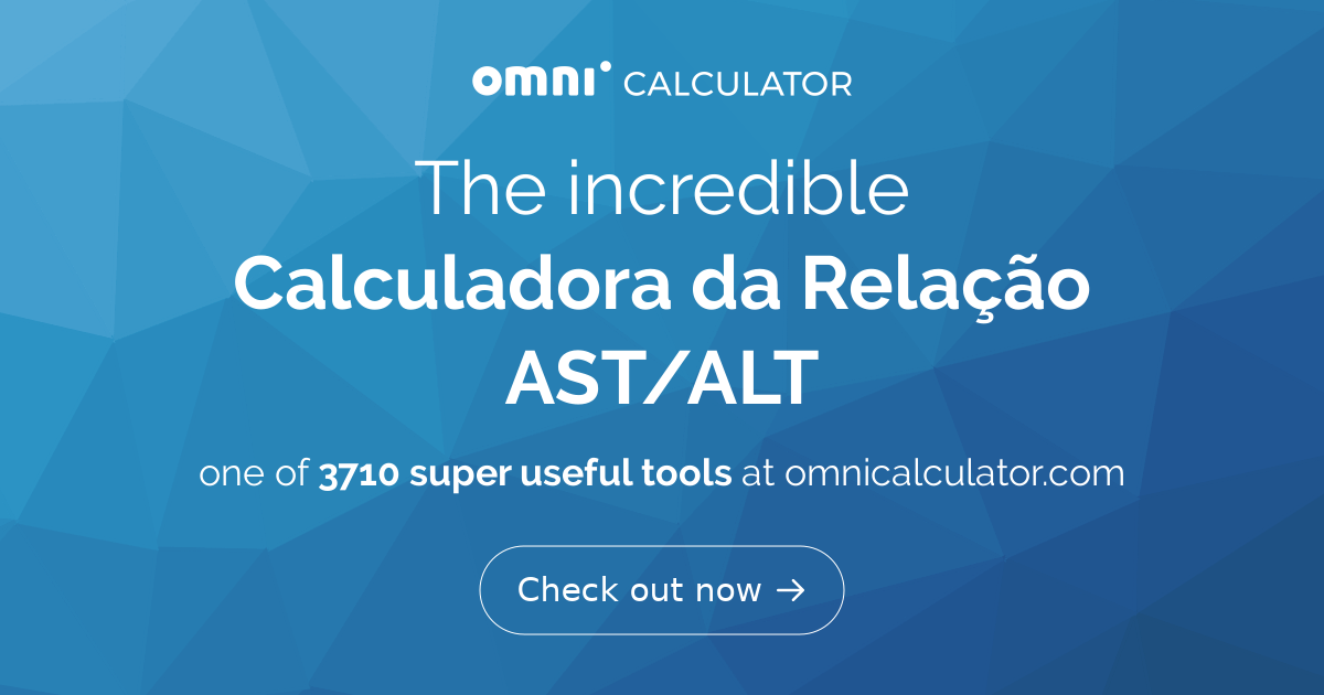 Calculadora da Relação AST/ALT