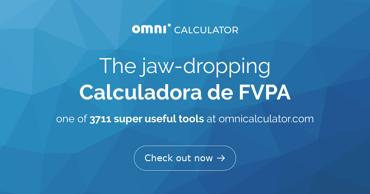 Fvsa Calculation Calculadora de FVPA