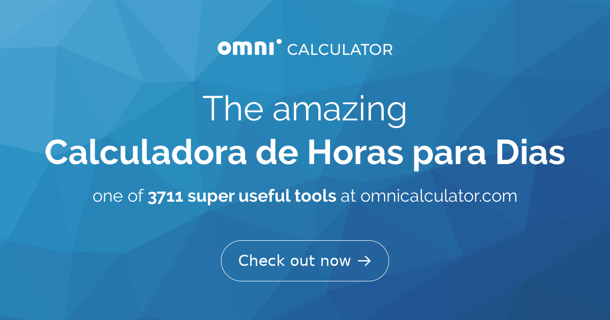 Calculadora de Horas para Dias