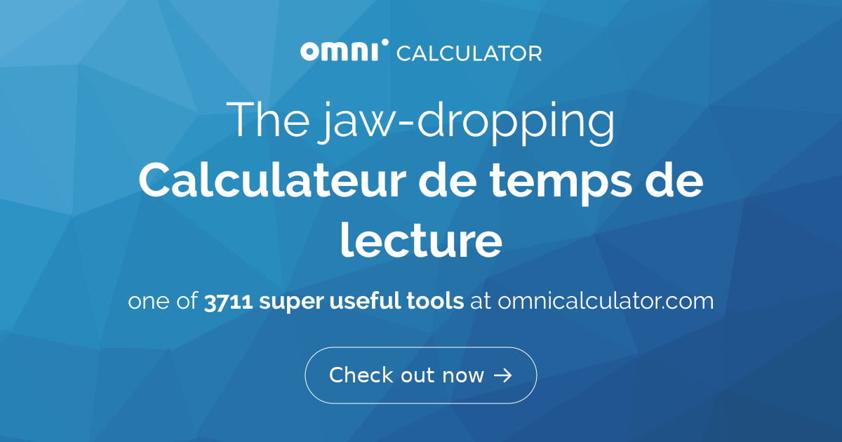 Calcul Temps De Lecture