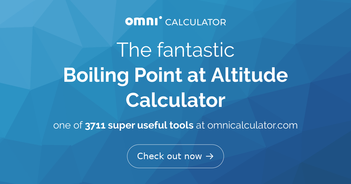 boiling-point-at-altitude-calculator