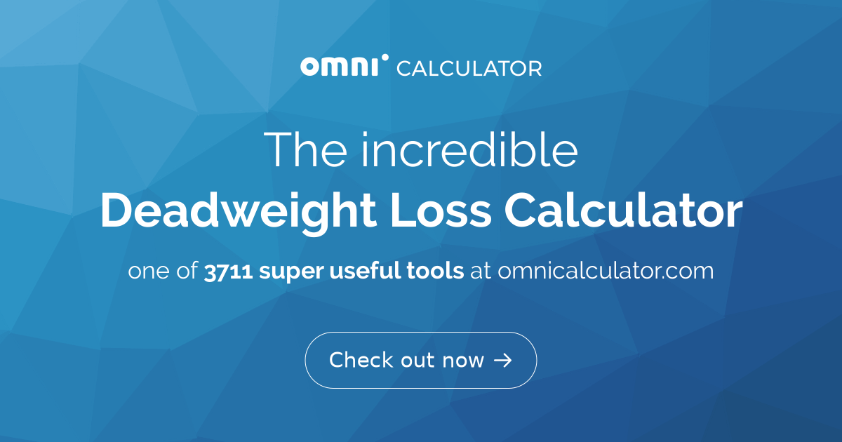 Deadweight Loss Calculator