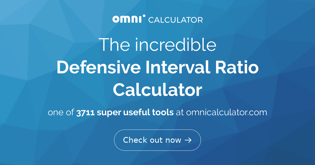 Defensive interval ratio calculator