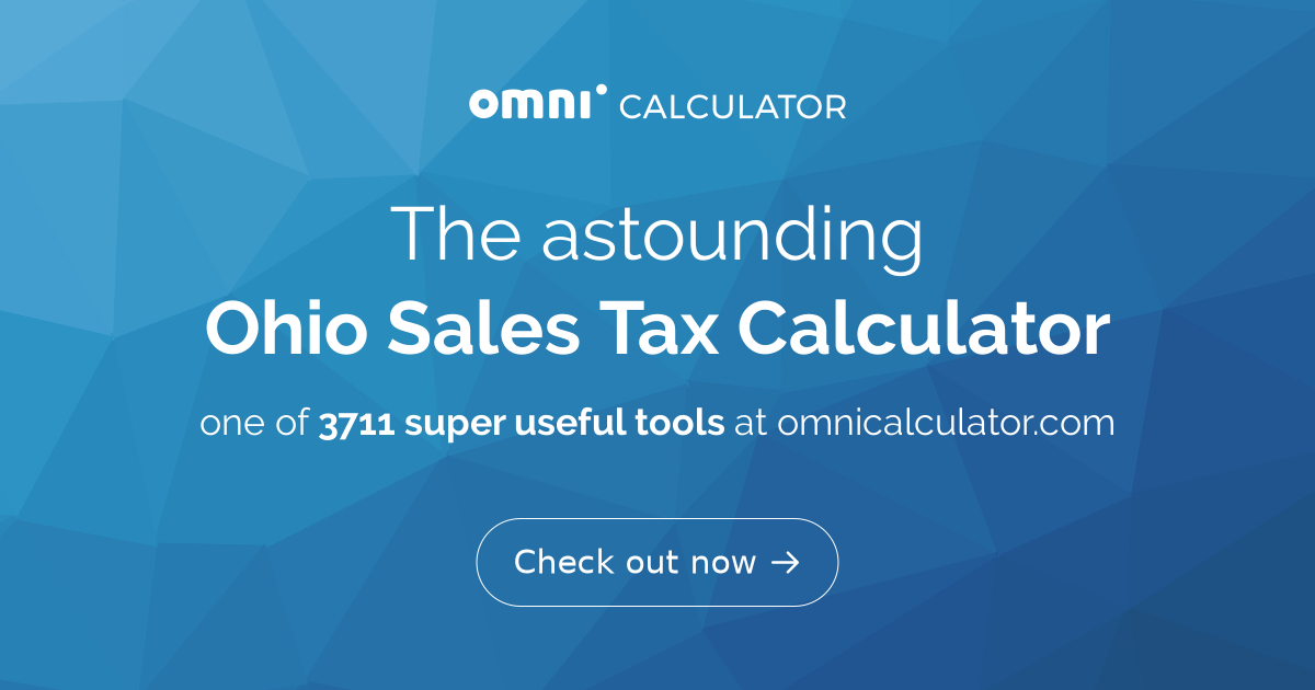 Ohio Sales Tax Calculator