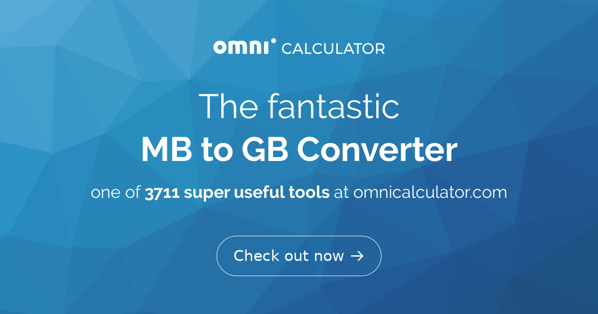 MB to GB Converter