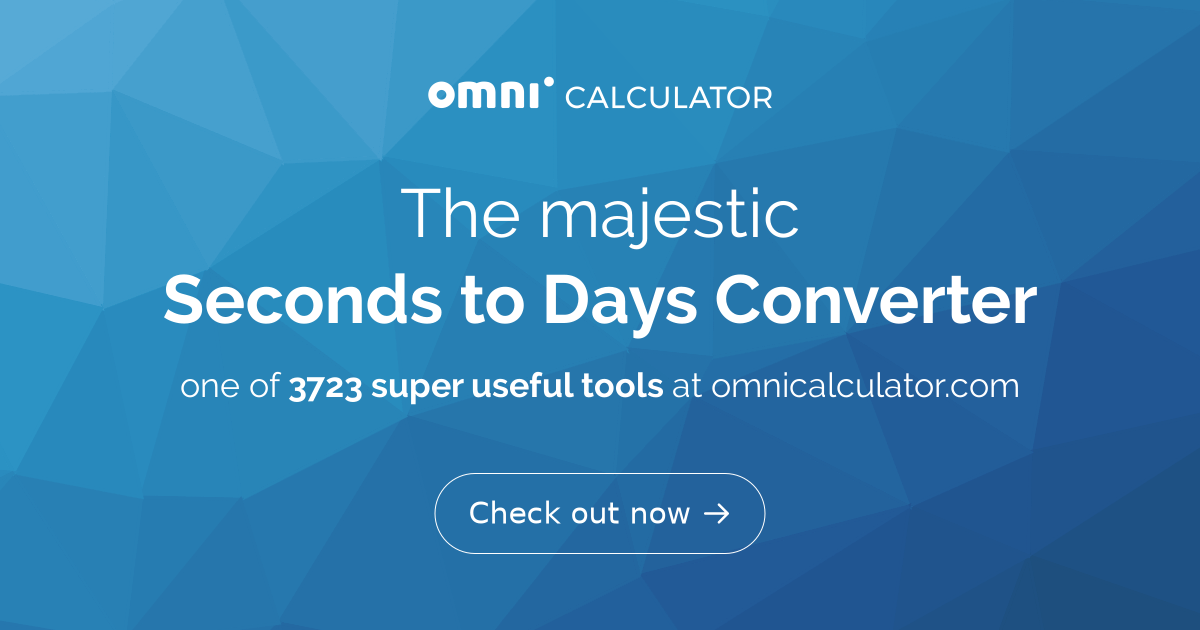 Seconds to Days Converter