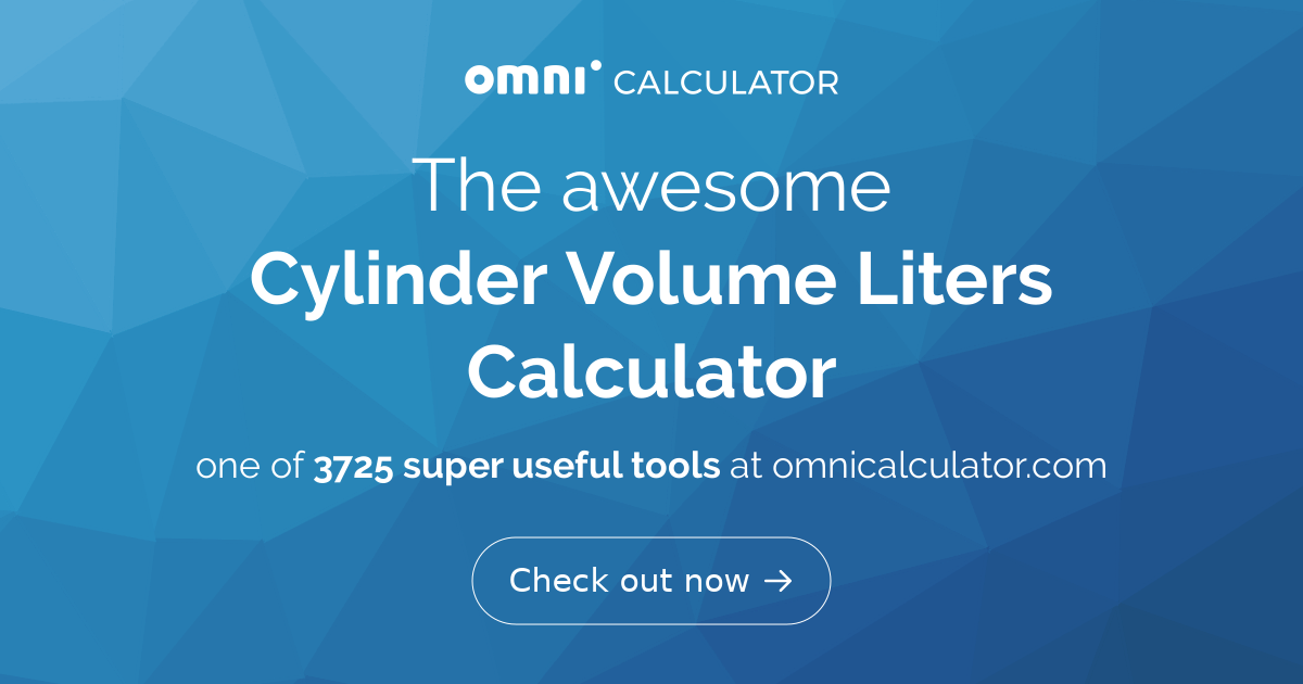 volume of cylinder formula in liters