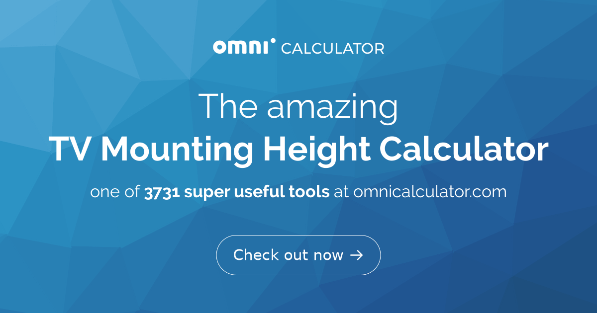 TV Mounting Height Calculator