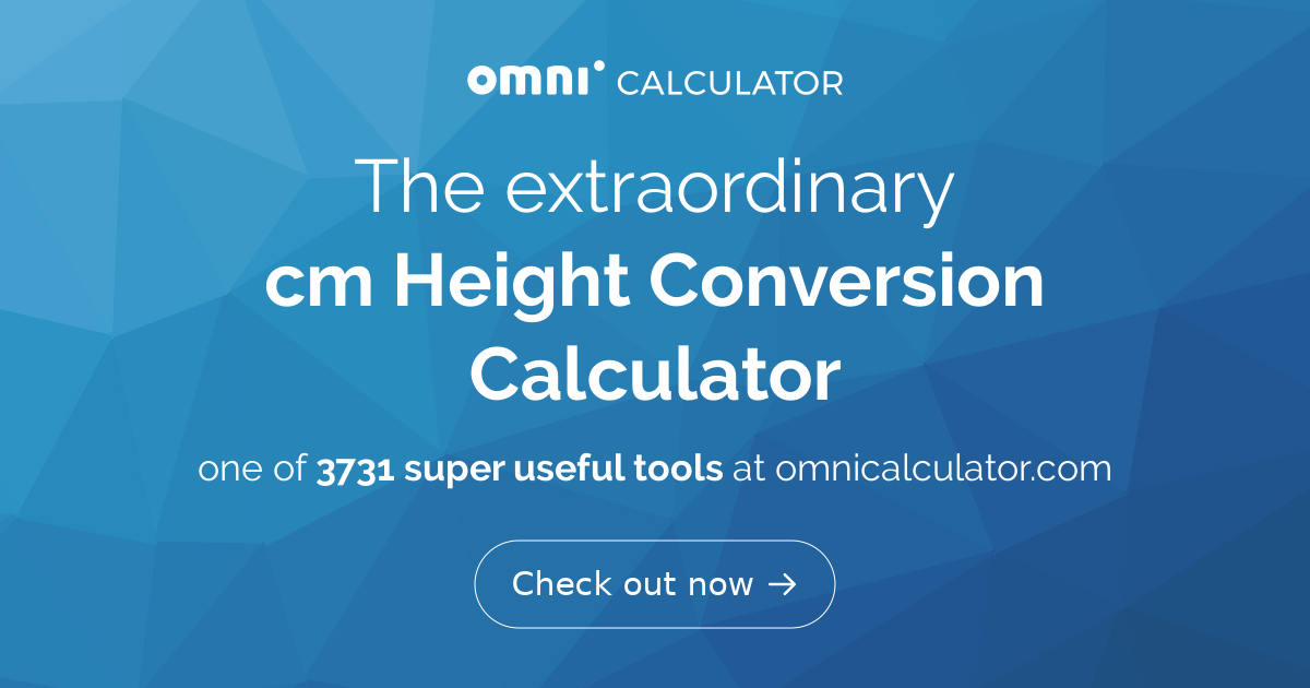 cm Height Conversion Calculator