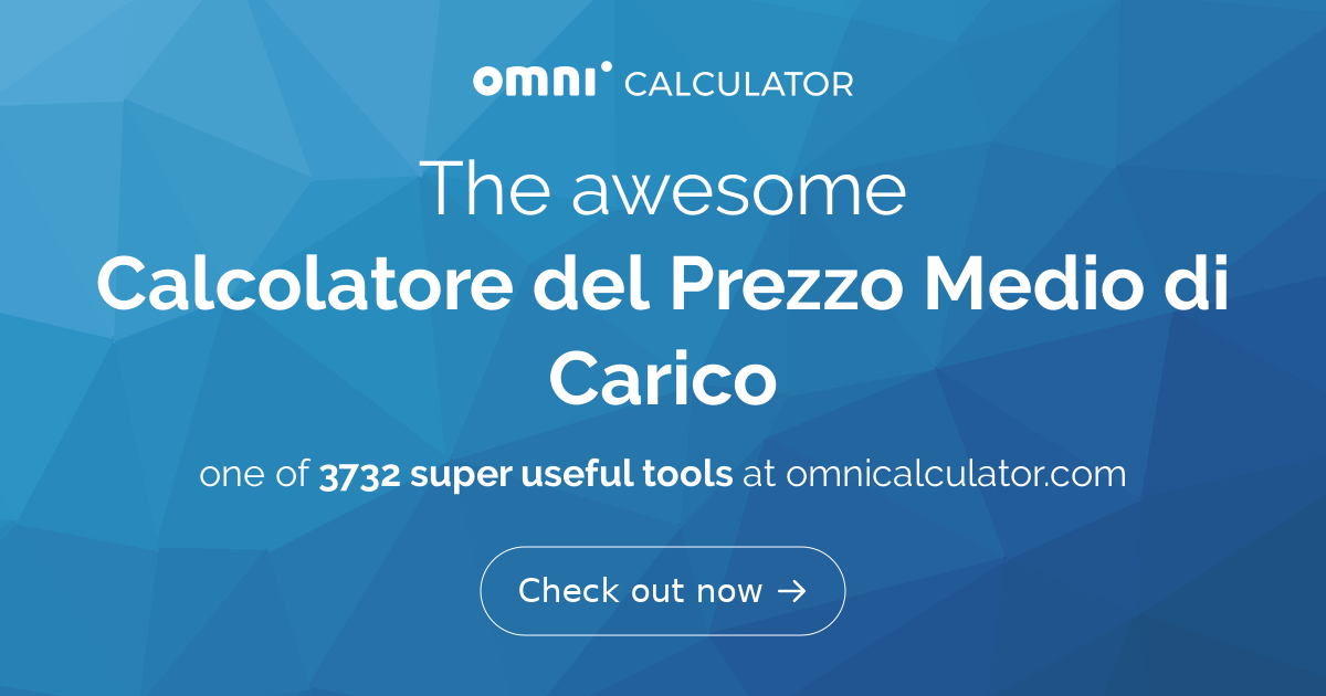 Calcolatore del Prezzo Medio di Carico