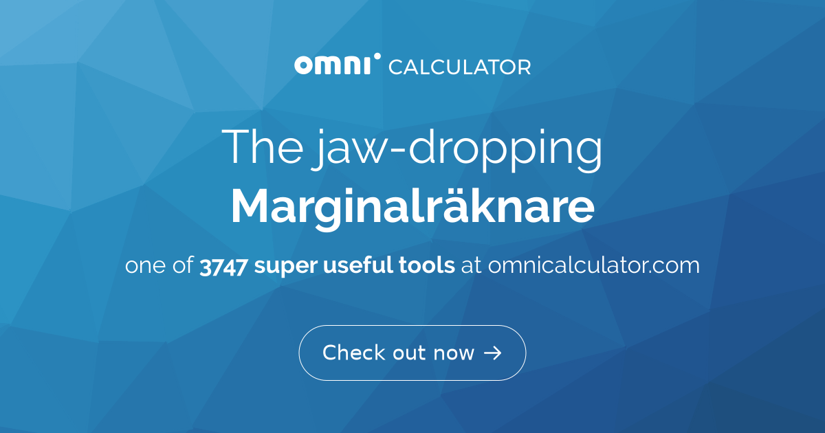 Räkna ut marginal – Kalkylator