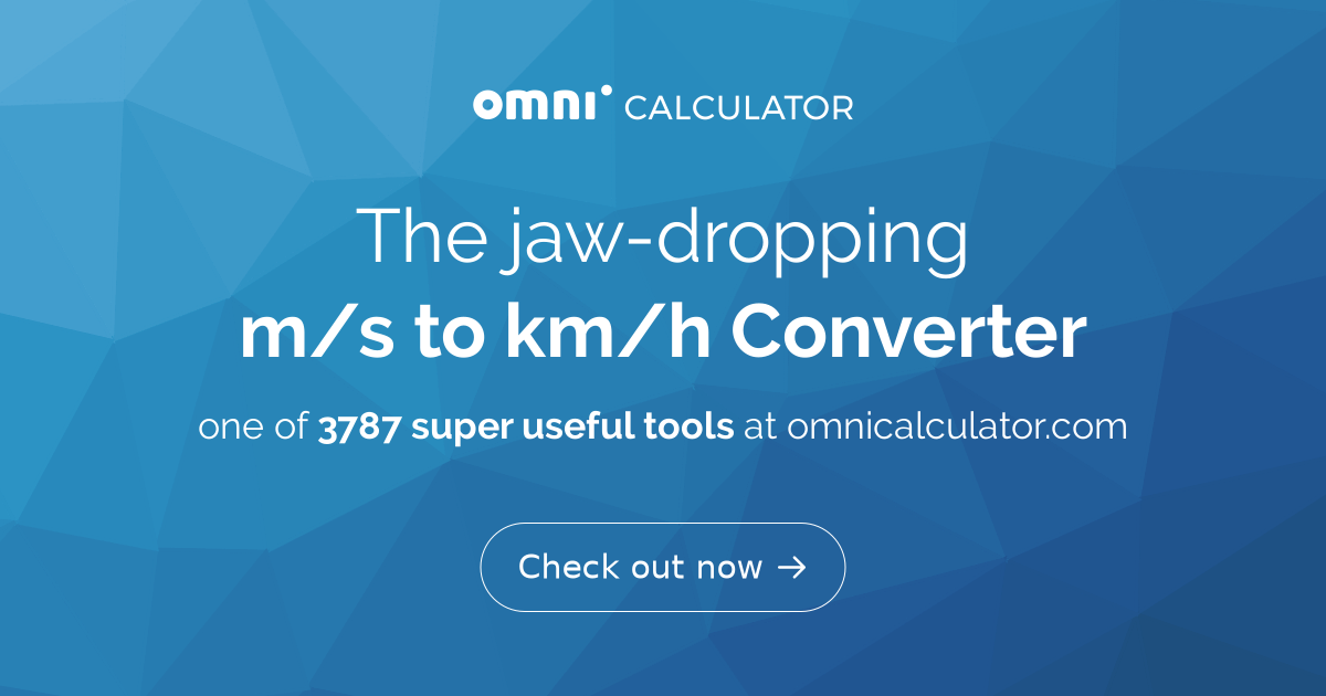 m/s to km/h Converter