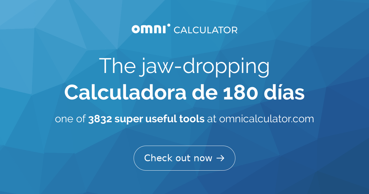 Calculadora de 180 dias
