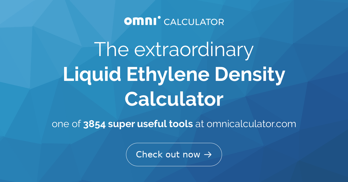 Liquid Ethylene Density Calculator