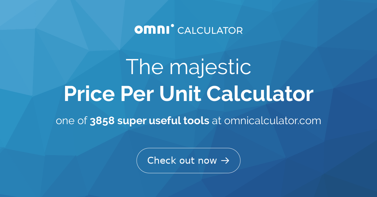Price Per Unit Calculator