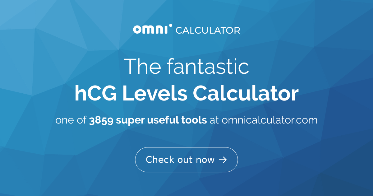 hcg bac water calculator HCG Calculator