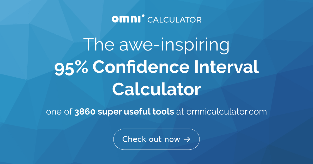 95% Confidence Interval Calculator