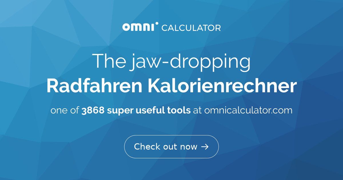 Radfahren Kalorienrechner