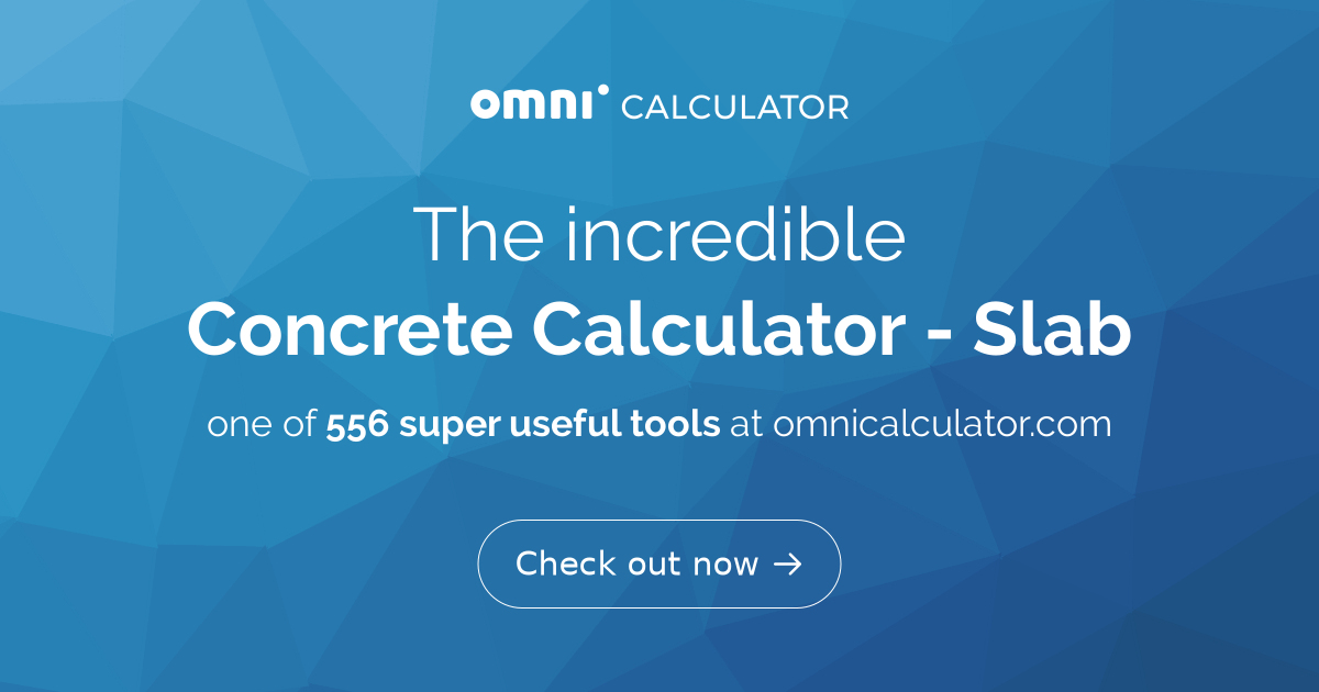 Concrete Calculator Slab Omni