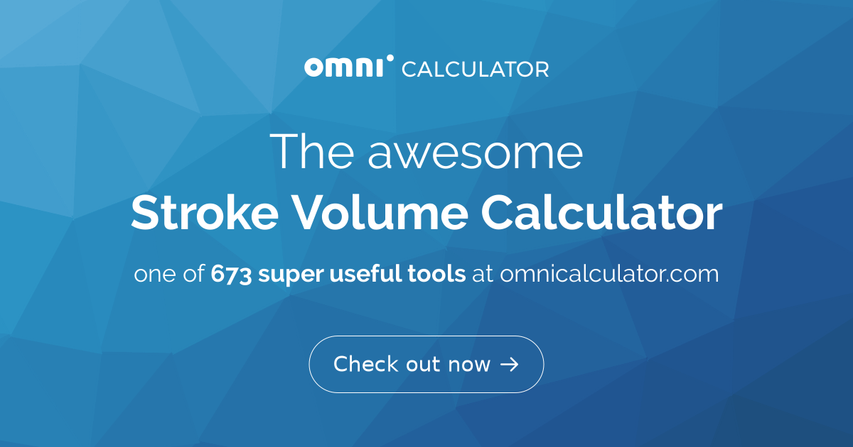 stroke volume calculator