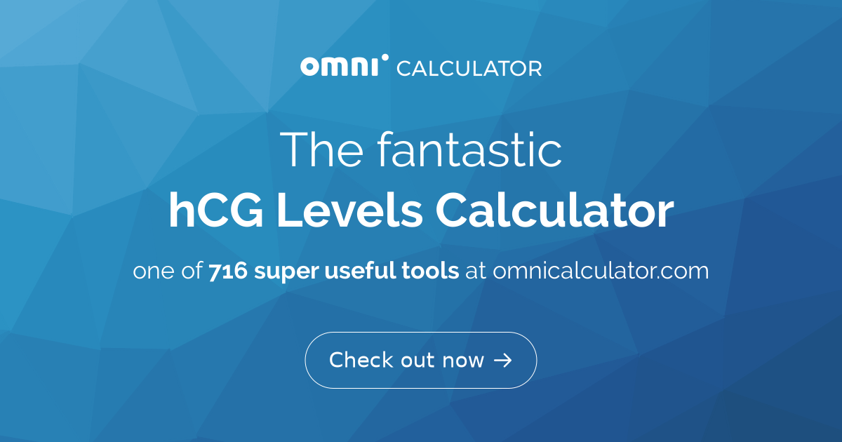 hCG Levels Calculator | hCG Doubling | Chart - Omni